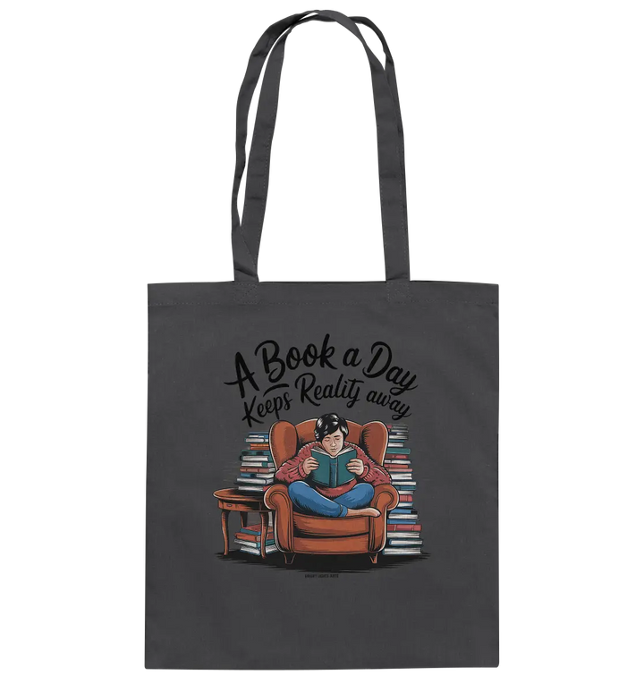 Ein Buch am Tag – Fantasie statt Realität - Baumwolltasche Bright Lights Arts
