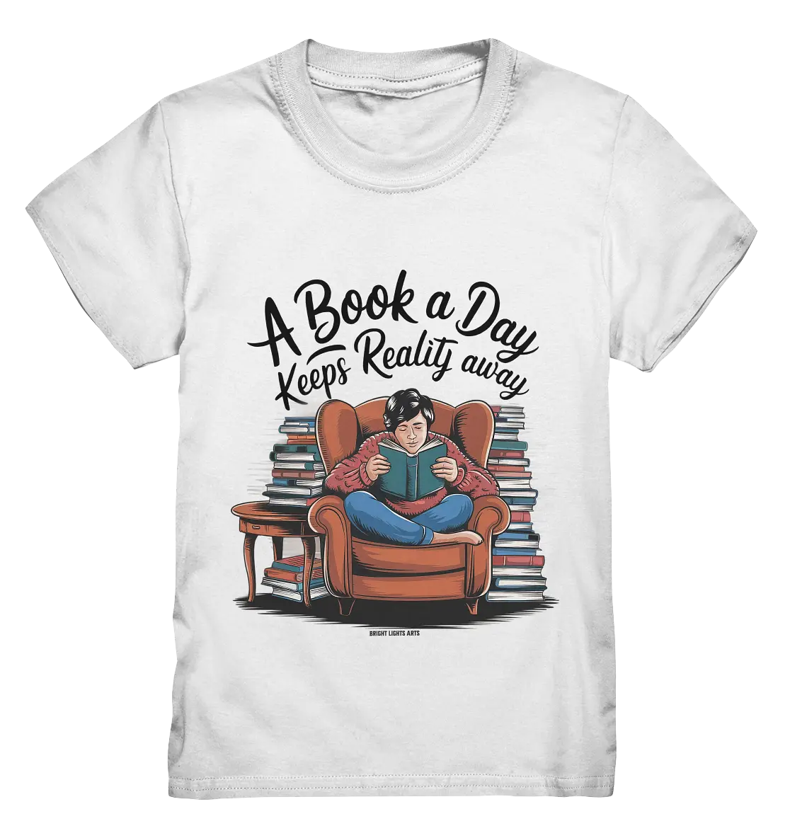 Ein Buch am Tag – Fantasie statt Realität - Kids Premium Shirt Bright Lights Arts