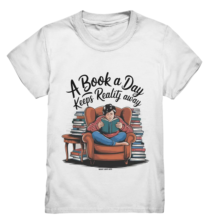Ein Buch am Tag – Fantasie statt Realität - Kids Premium Shirt Bright Lights Arts