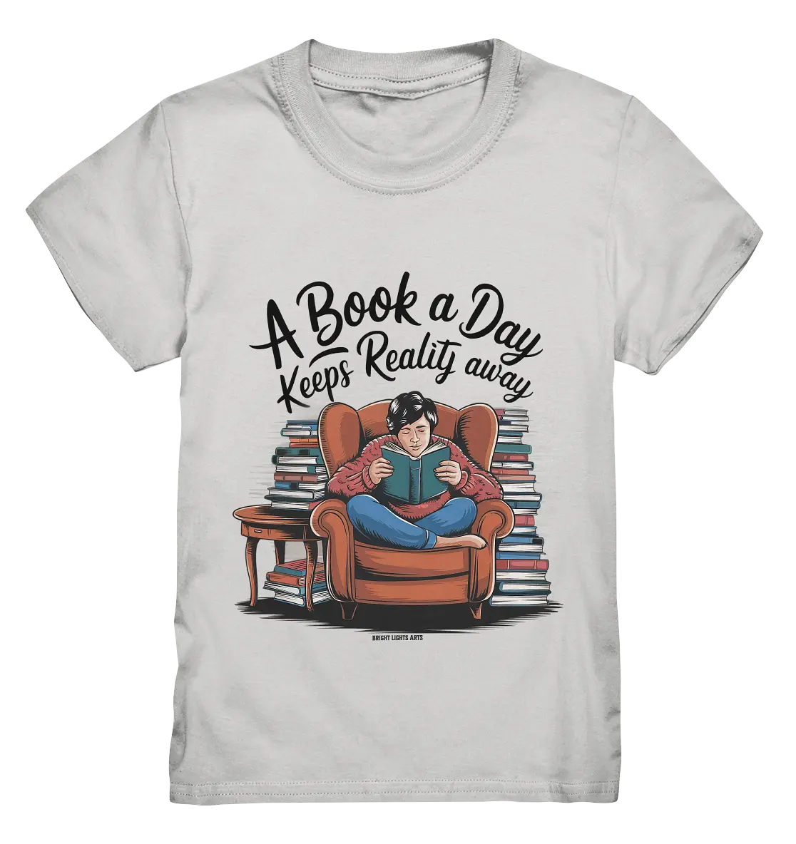 Ein Buch am Tag – Fantasie statt Realität - Kids Premium Shirt Bright Lights Arts