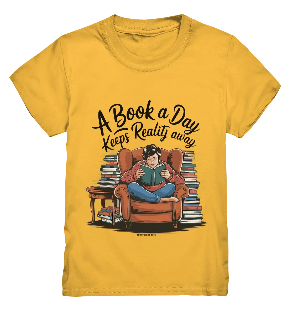 Ein Buch am Tag – Fantasie statt Realität - Kids Premium Shirt Bright Lights Arts