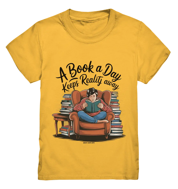 Ein Buch am Tag – Fantasie statt Realität - Kids Premium Shirt Bright Lights Arts