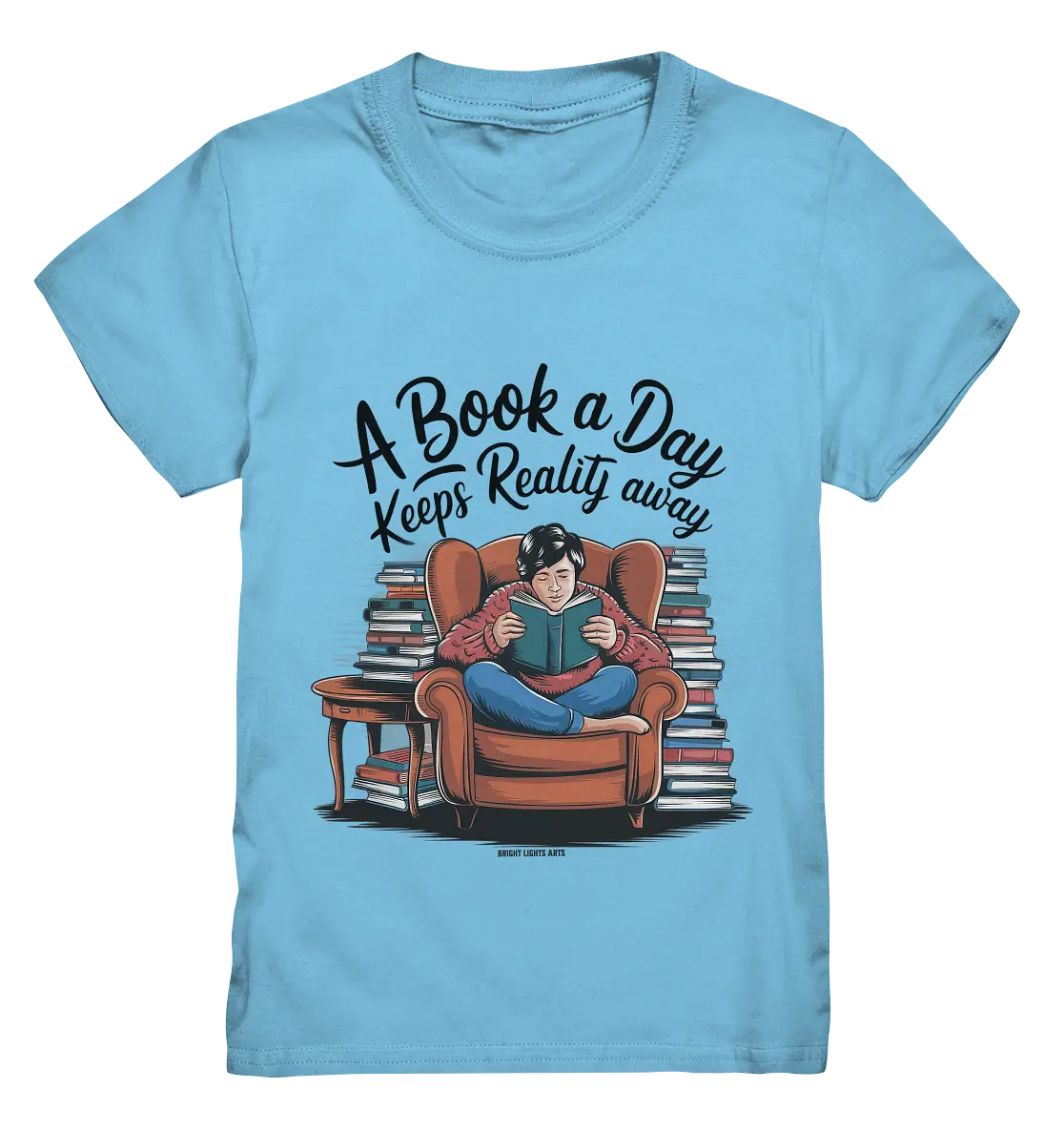 Ein Buch am Tag – Fantasie statt Realität - Kids Premium Shirt Bright Lights Arts