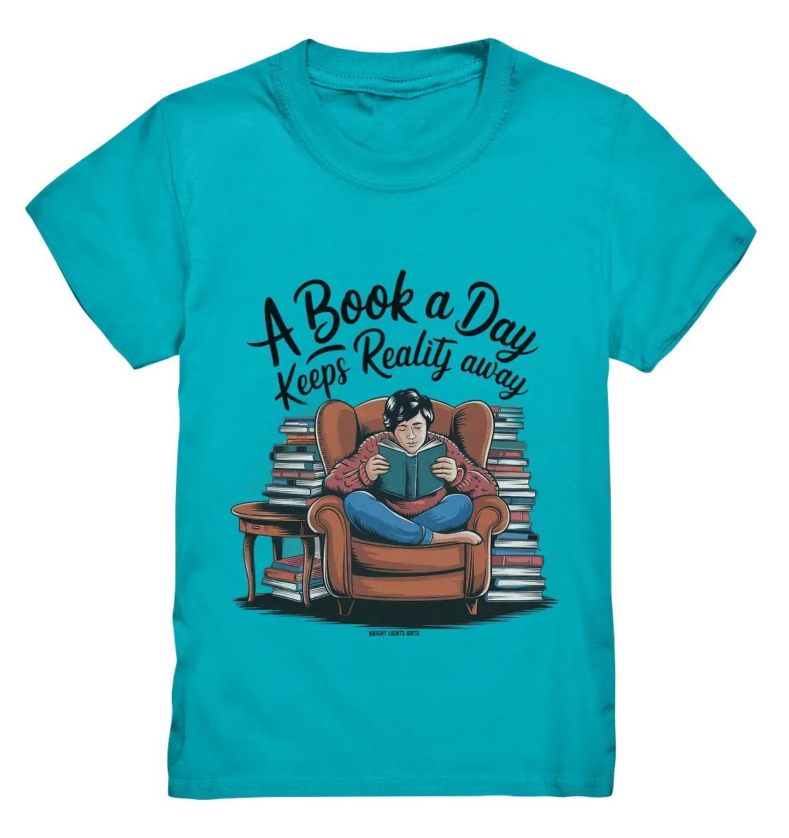 Ein Buch am Tag – Fantasie statt Realität - Kids Premium Shirt Bright Lights Arts