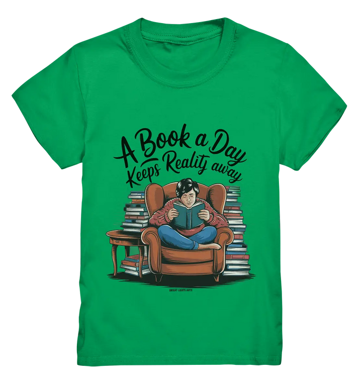 Ein Buch am Tag – Fantasie statt Realität - Kids Premium Shirt Bright Lights Arts