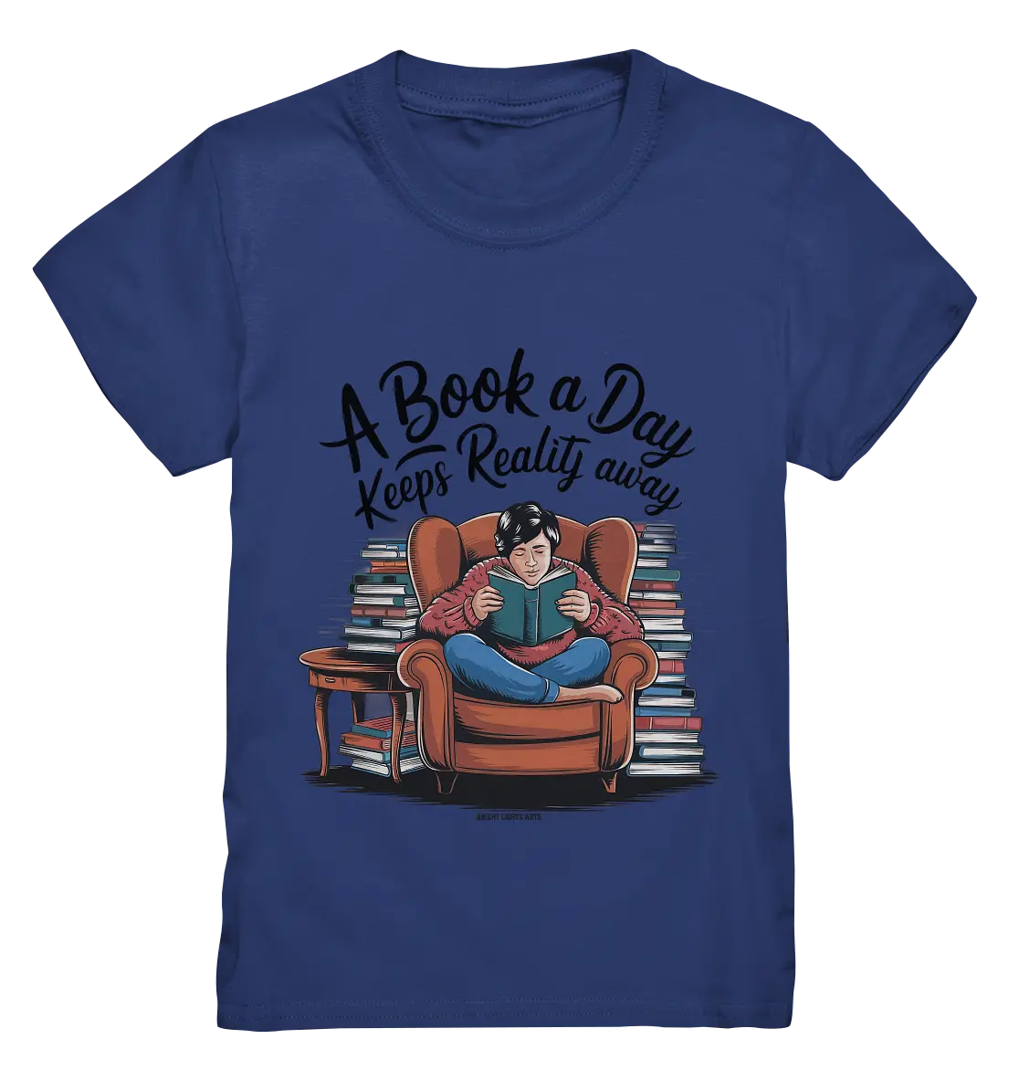 Ein Buch am Tag – Fantasie statt Realität - Kids Premium Shirt Bright Lights Arts
