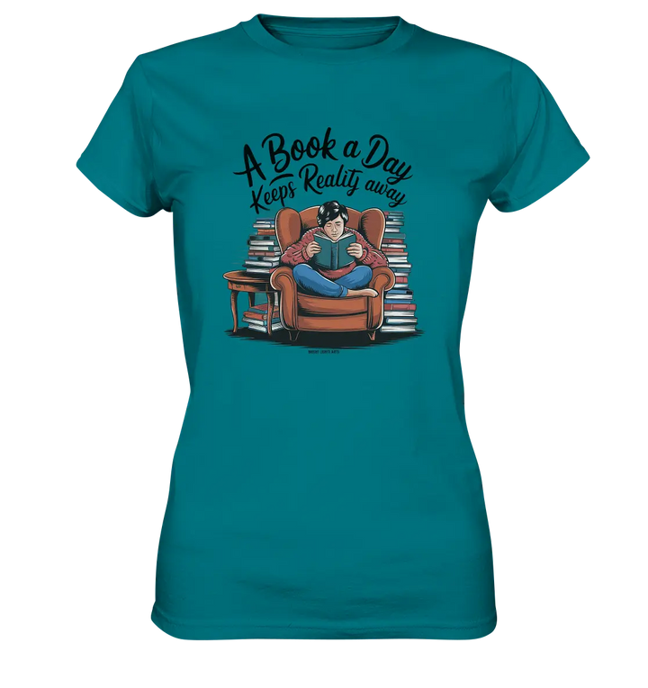 Ein Buch am Tag – Fantasie statt Realität - Ladies Premium Shirt Bright Lights Arts