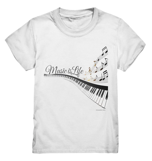 Elegantes Klavier mit Musiknoten in goldbraunen Tönen - Kids Premium Shirt Bright Lights Arts