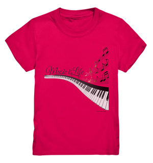 Elegantes Klavier mit Musiknoten in goldbraunen Tönen - Kids Premium Shirt Bright Lights Arts