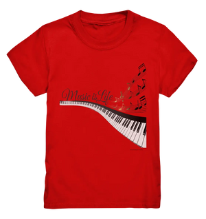 Elegantes Klavier mit Musiknoten in goldbraunen Tönen - Kids Premium Shirt Bright Lights Arts