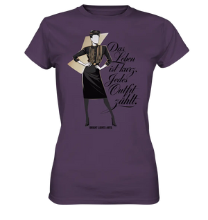 Eleganz in Schwarz und Gold – Starke Silhouette - Ladies Premium Shirt Bright Lights Arts