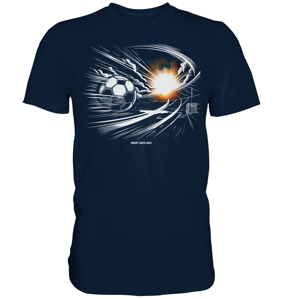 Energie-Fußball – Explosion der Dynamik - Premium Shirt Bright Lights Arts