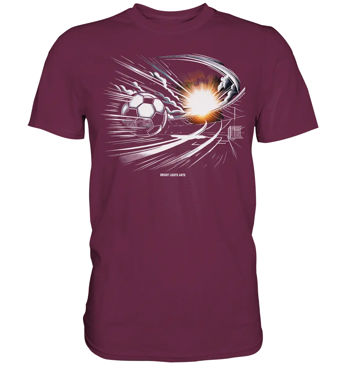 Energie-Fußball – Explosion der Dynamik - Premium Shirt Bright Lights Arts