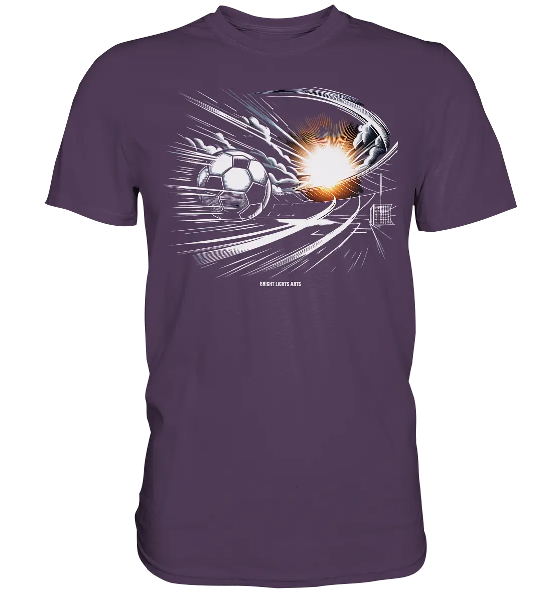 Energie-Fußball – Explosion der Dynamik - Premium Shirt Bright Lights Arts