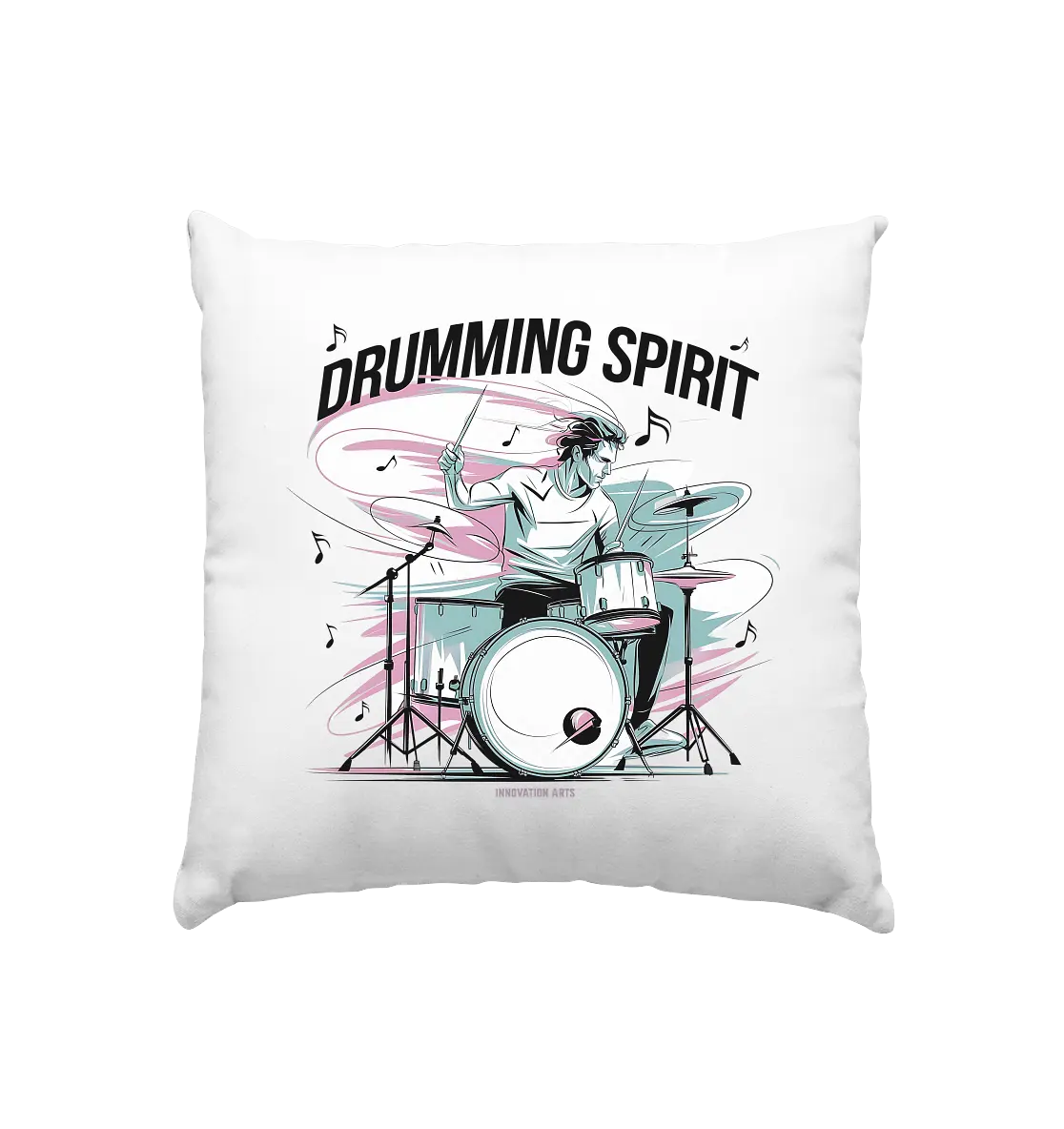 Energie am Schlagzeug - Kissen 40x40cm Bright Lights Arts