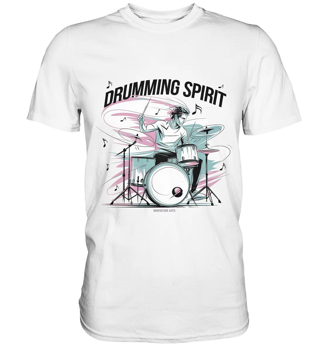 Energie am Schlagzeug - Premium Shirt Bright Lights Arts