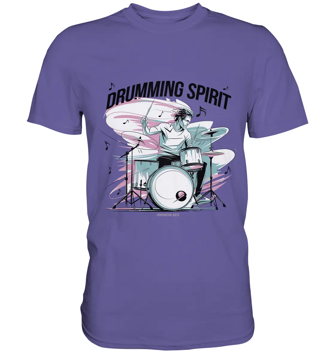 Energie am Schlagzeug - Premium Shirt Bright Lights Arts