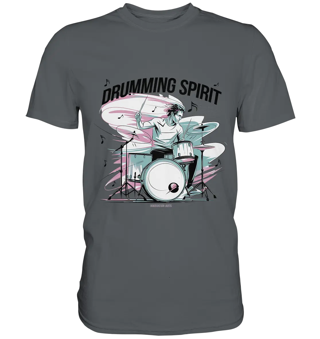 Energie am Schlagzeug - Premium Shirt Bright Lights Arts