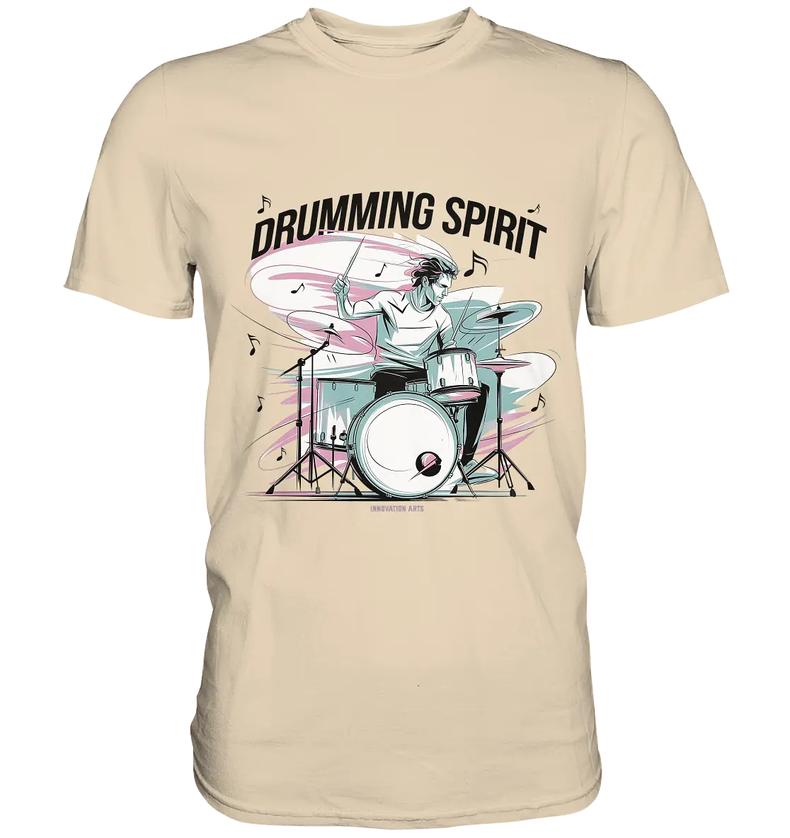 Energie am Schlagzeug - Premium Shirt Bright Lights Arts