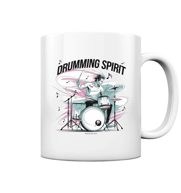 Energie am Schlagzeug - Tasse glossy Bright Lights Arts