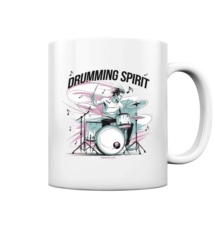 Energie am Schlagzeug - Tasse glossy Bright Lights Arts