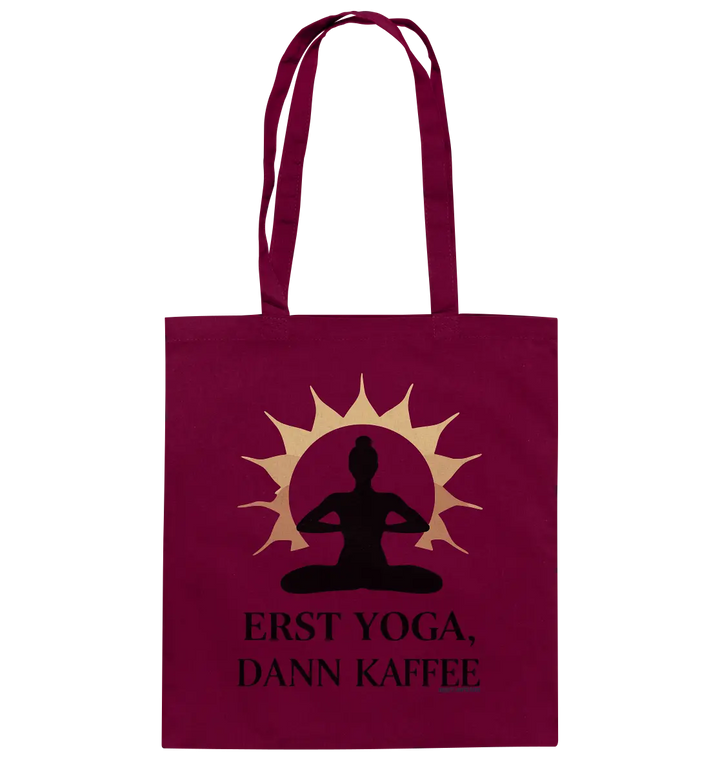 Erst Yoga, dann Kaffee - Baumwolltasche Bright Lights Arts