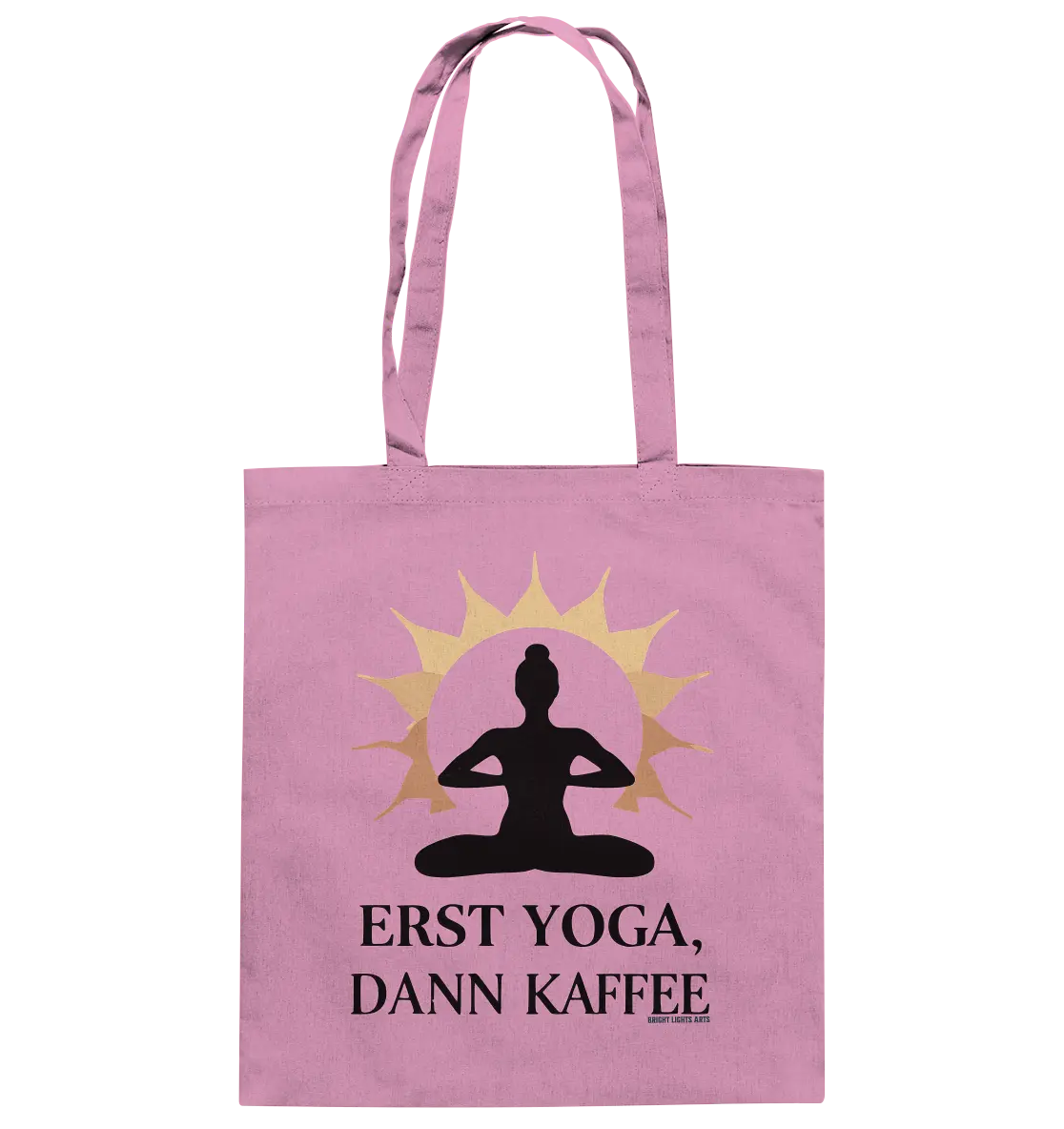 Erst Yoga, dann Kaffee - Baumwolltasche Bright Lights Arts