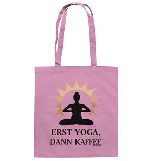 Erst Yoga, dann Kaffee - Baumwolltasche Bright Lights Arts