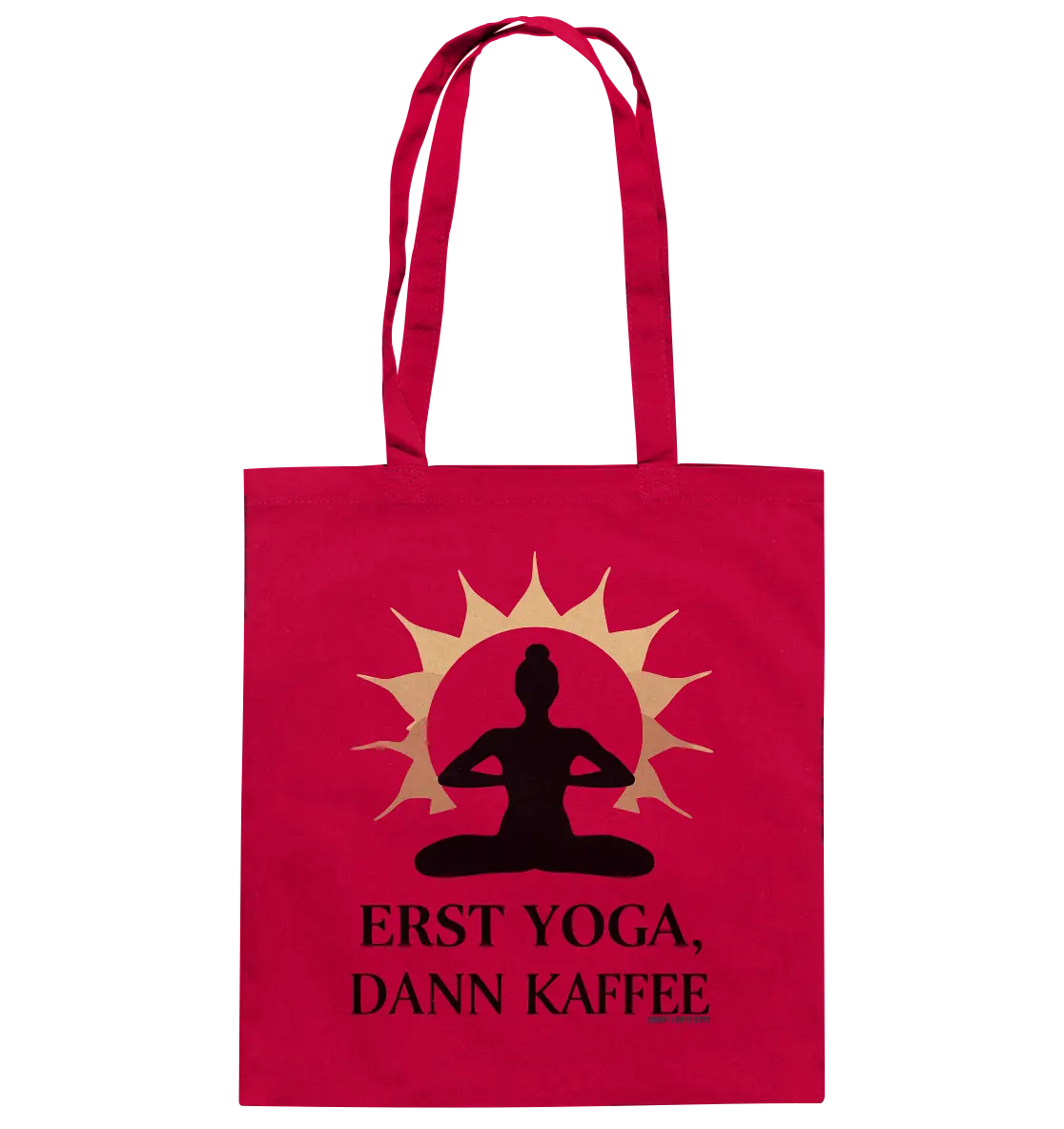 Erst Yoga, dann Kaffee - Baumwolltasche Bright Lights Arts