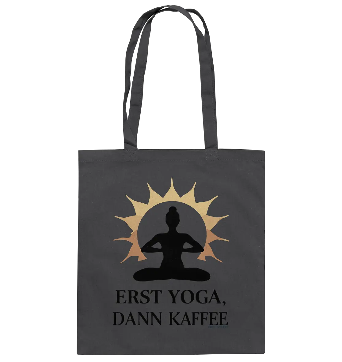 Erst Yoga, dann Kaffee - Baumwolltasche Bright Lights Arts
