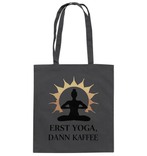 Erst Yoga, dann Kaffee - Baumwolltasche Bright Lights Arts