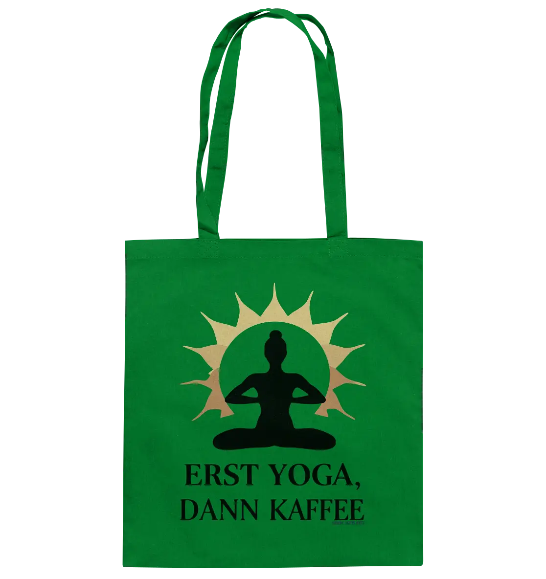 Erst Yoga, dann Kaffee - Baumwolltasche Bright Lights Arts