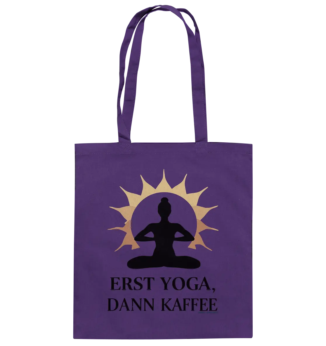 Erst Yoga, dann Kaffee - Baumwolltasche Bright Lights Arts
