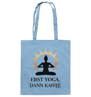 Erst Yoga, dann Kaffee - Baumwolltasche Bright Lights Arts