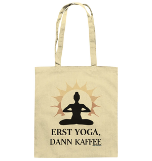 Erst Yoga, dann Kaffee - Baumwolltasche Bright Lights Arts
