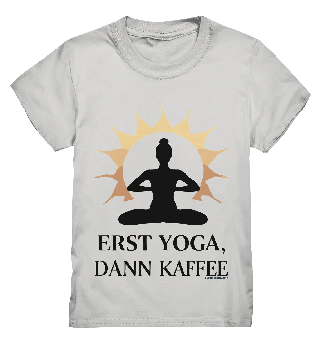 Erst Yoga, dann Kaffee - Kids Premium Shirt Bright Lights Arts