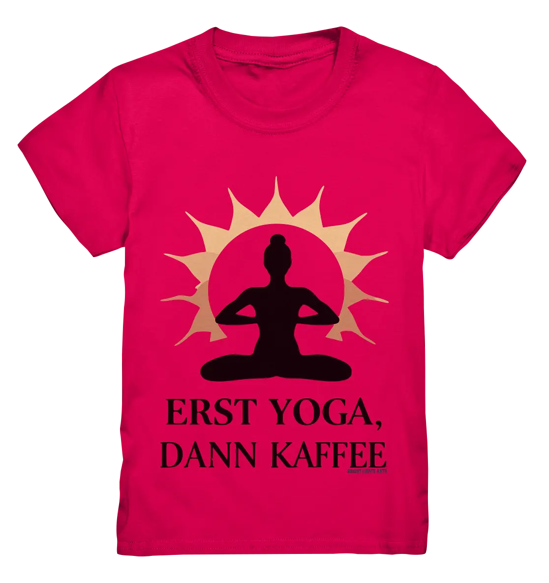 Erst Yoga, dann Kaffee - Kids Premium Shirt Bright Lights Arts