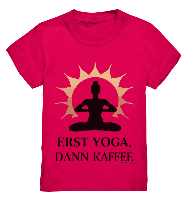 Erst Yoga, dann Kaffee - Kids Premium Shirt Bright Lights Arts