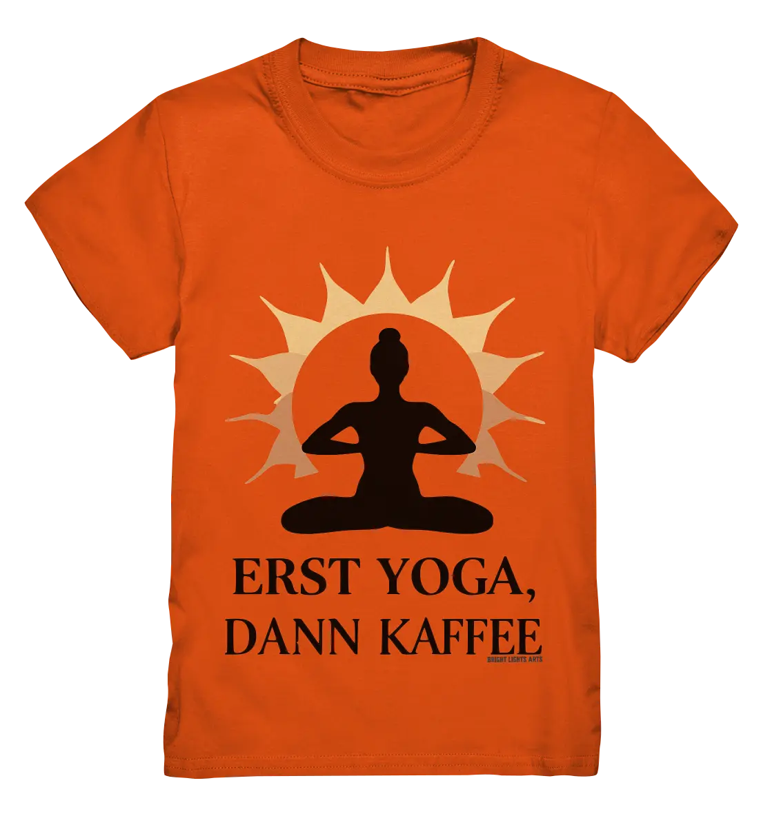 Erst Yoga, dann Kaffee - Kids Premium Shirt Bright Lights Arts