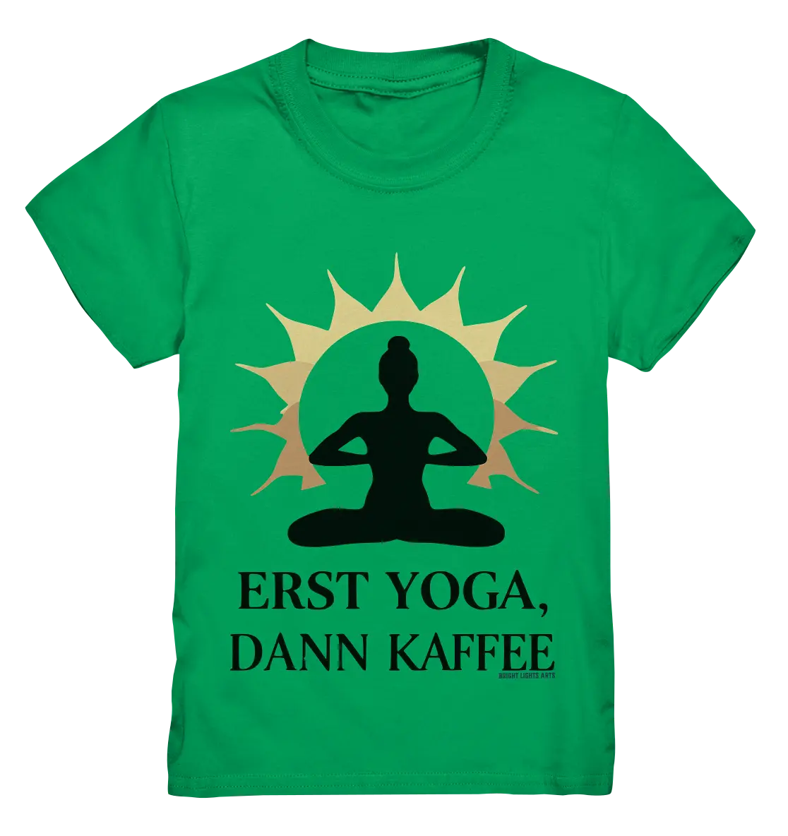 Erst Yoga, dann Kaffee - Kids Premium Shirt Bright Lights Arts