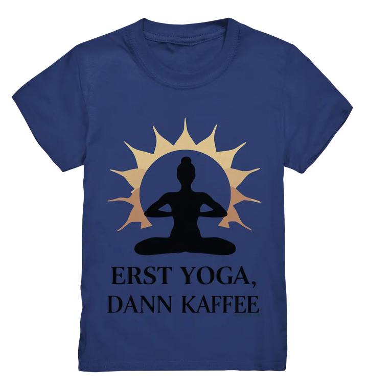 Erst Yoga, dann Kaffee - Kids Premium Shirt Bright Lights Arts