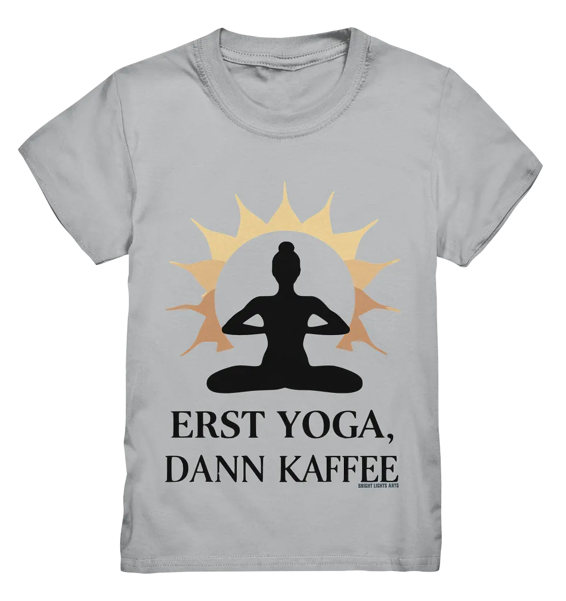 Erst Yoga, dann Kaffee - Kids Premium Shirt Bright Lights Arts