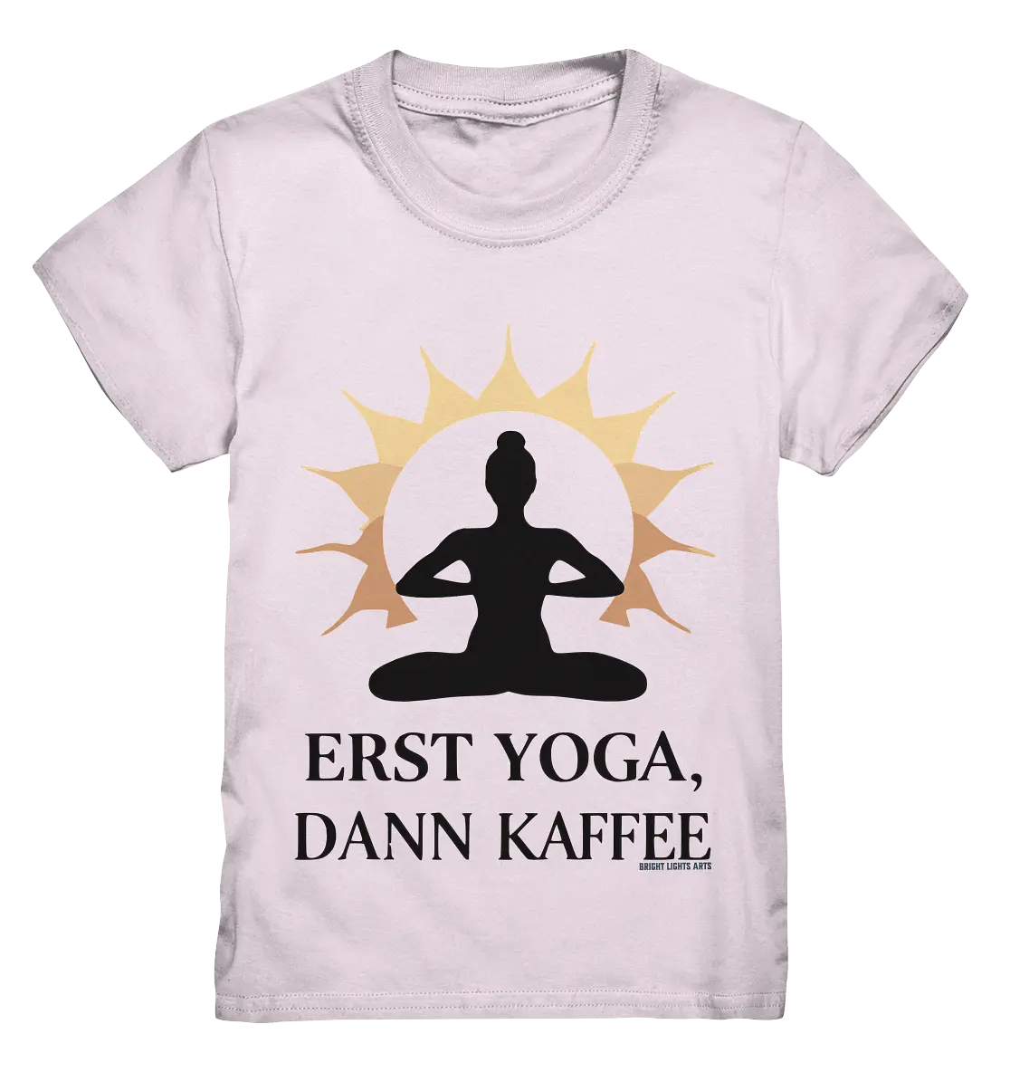 Erst Yoga, dann Kaffee - Kids Premium Shirt Bright Lights Arts