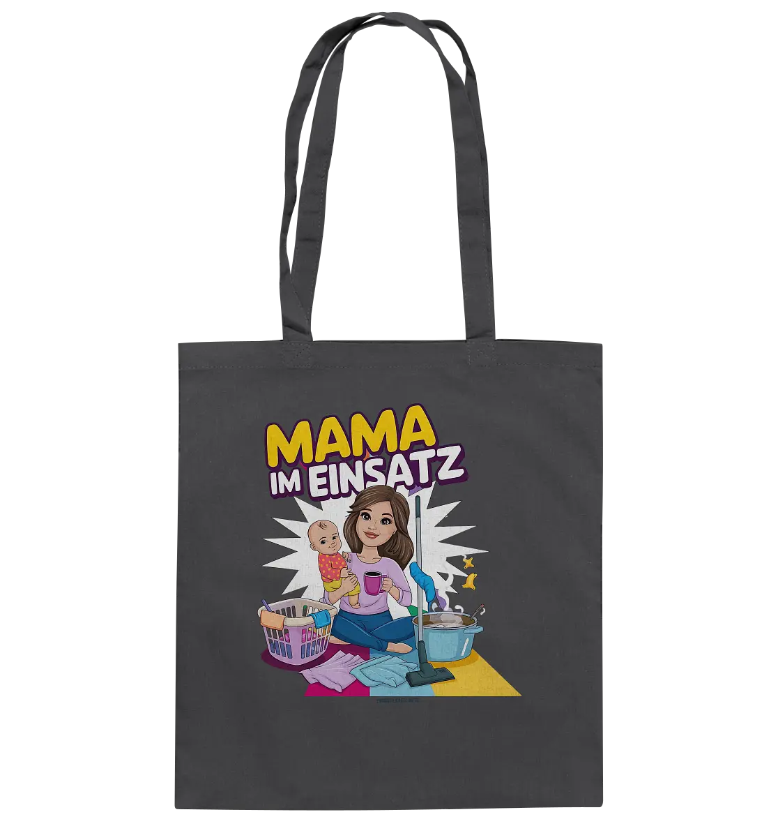 Erst Yoga, dann Kaffee Kopie - Baumwolltasche Bright Lights Arts