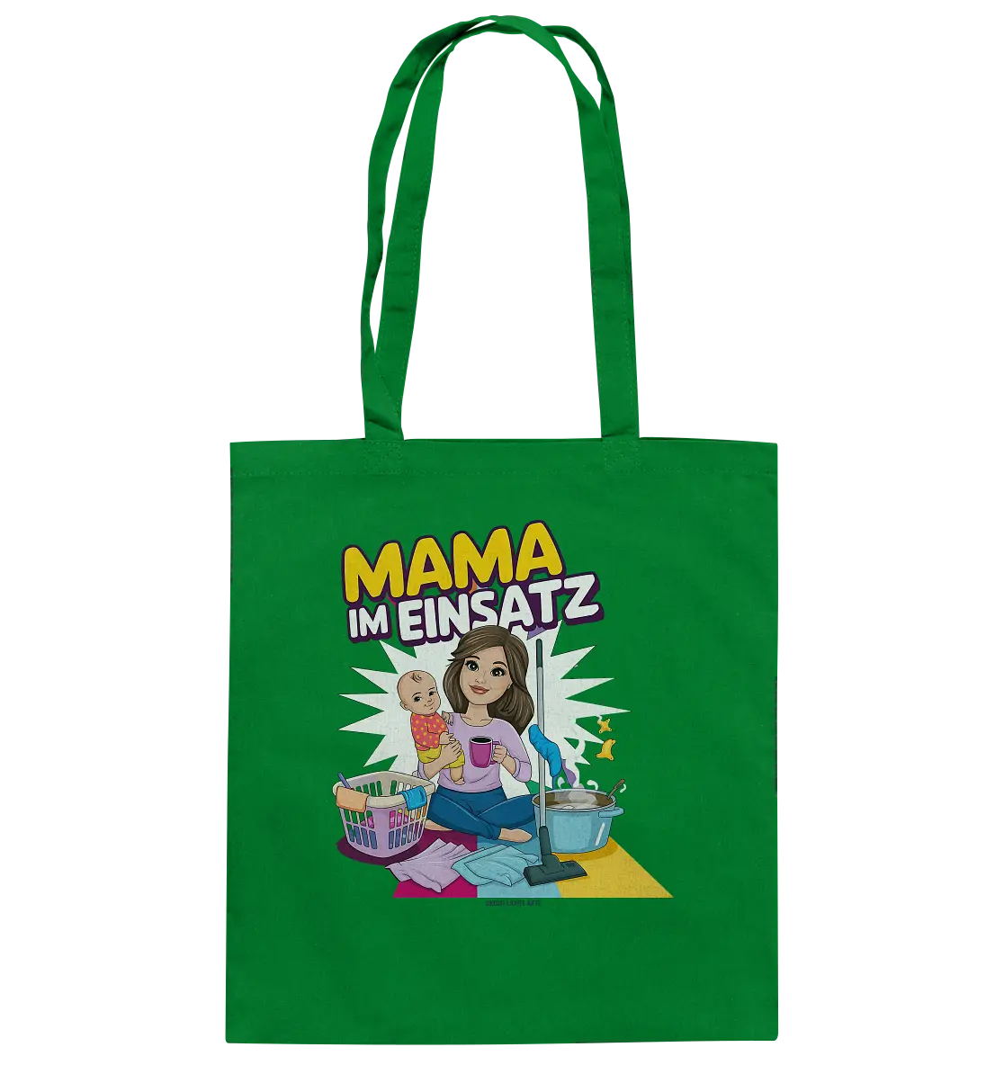 Erst Yoga, dann Kaffee Kopie - Baumwolltasche Bright Lights Arts