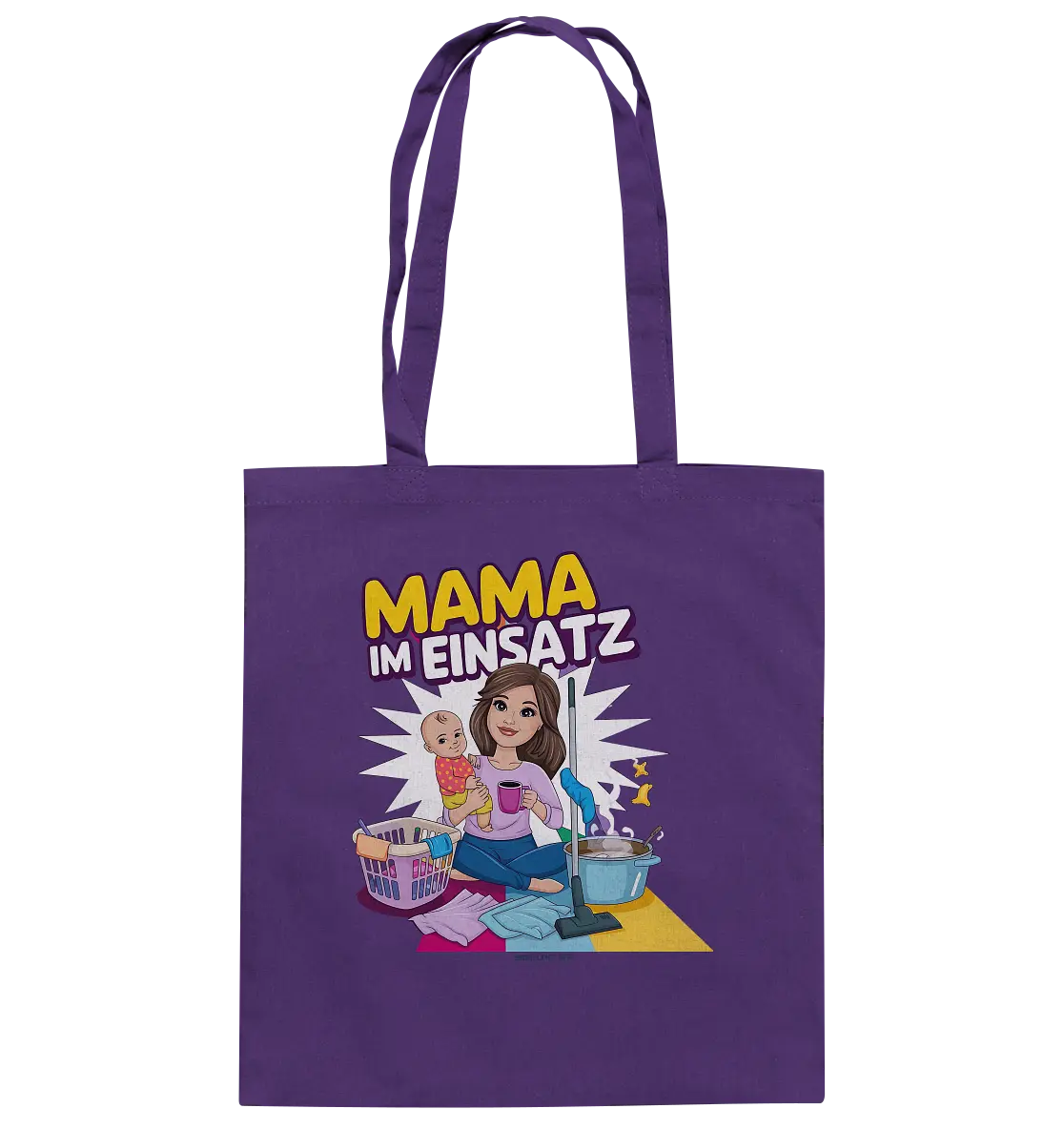 Erst Yoga, dann Kaffee Kopie - Baumwolltasche Bright Lights Arts