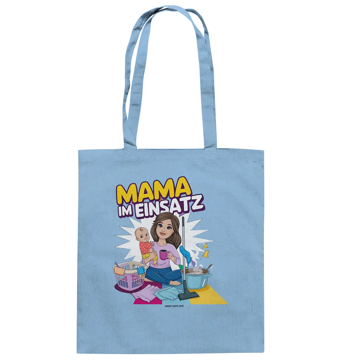 Erst Yoga, dann Kaffee Kopie - Baumwolltasche Bright Lights Arts