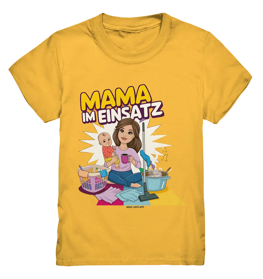 Erst Yoga, dann Kaffee Kopie - Kids Premium Shirt Bright Lights Arts