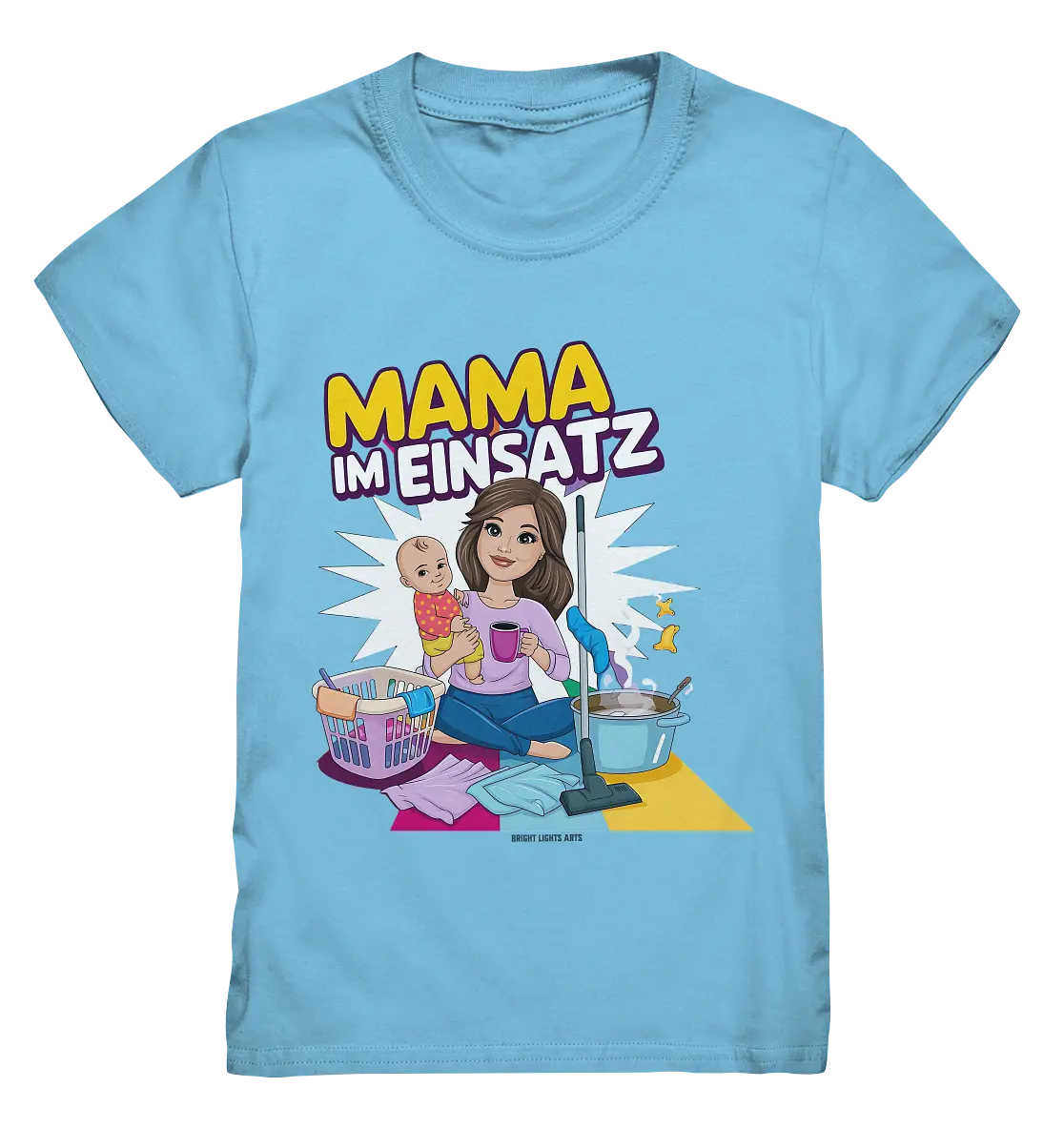 Erst Yoga, dann Kaffee Kopie - Kids Premium Shirt Bright Lights Arts