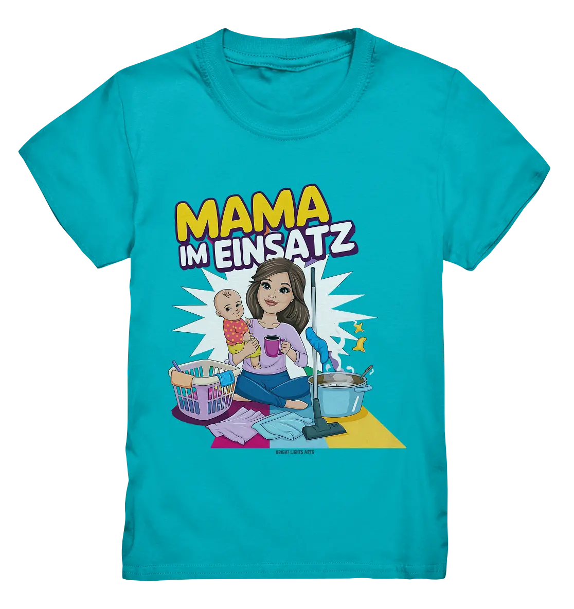 Erst Yoga, dann Kaffee Kopie - Kids Premium Shirt Bright Lights Arts